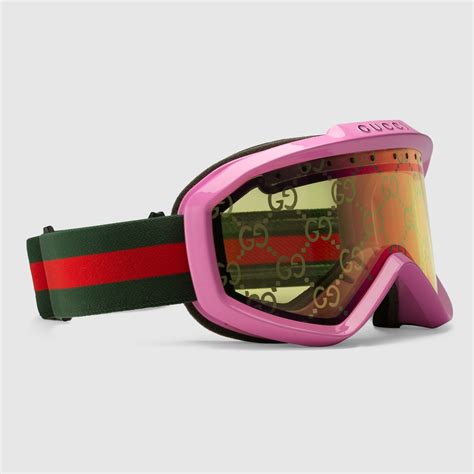 pink gucci ski goggles